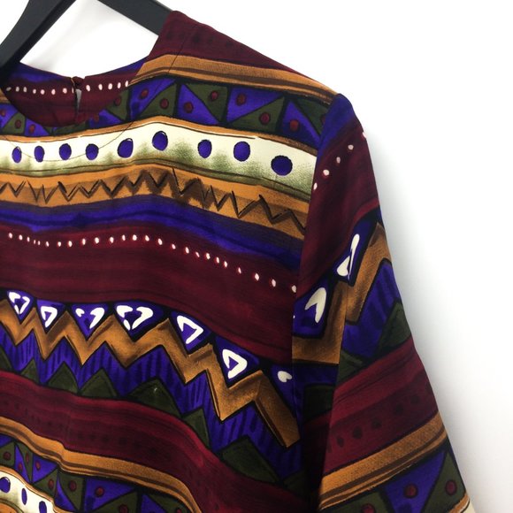 Vintage RENAISSANCE SPORTSWEAR Abstract Blouse - Picture 3 of 8